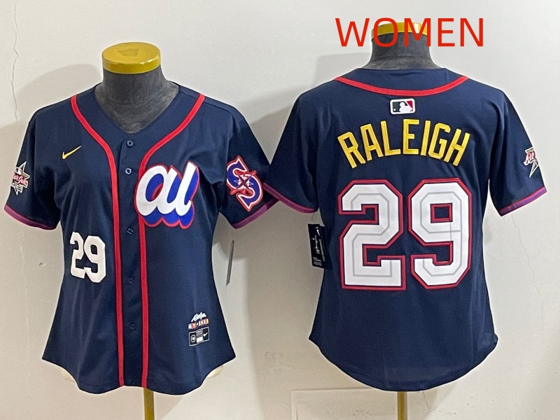 Women  2025 Seattle Mariners #29 Raleigh dark Blue All star Nike MLB Jersey style 012->san diego padres->MLB Jersey